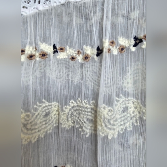 NWOT Hinge white mixed lace top size 1 - Picture 4 of 12